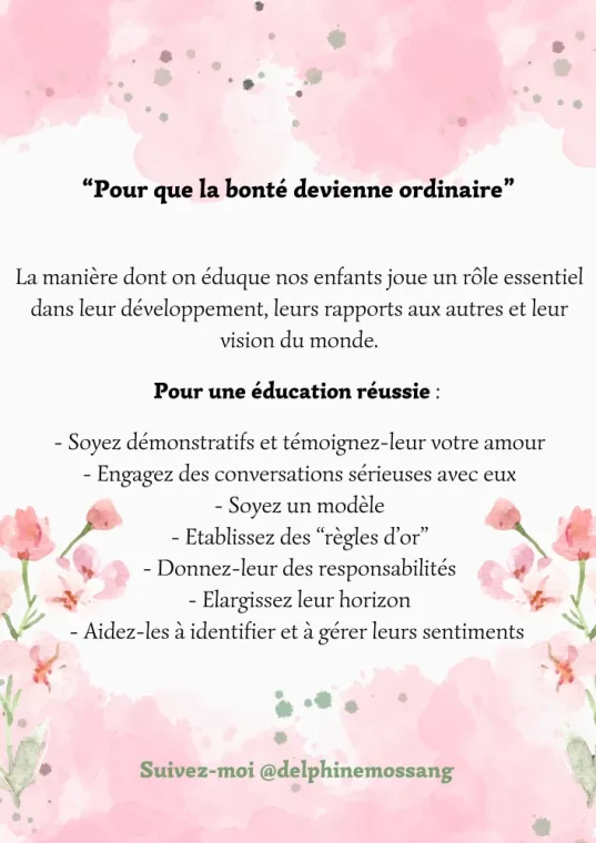 Pour une éducation réussie et respectueuse du développement de vos enfants, Versailles, Delphine Mossang