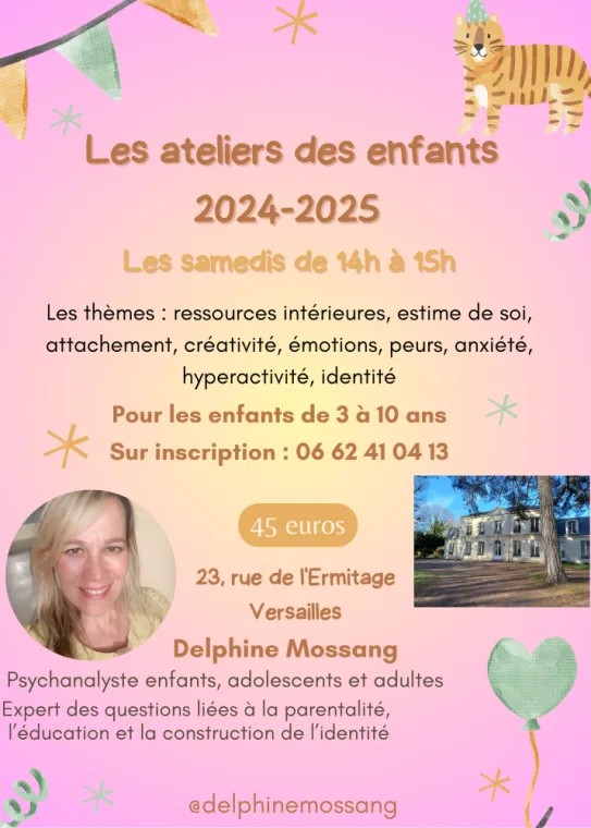 Les ateliers créatifs et thérapeutiques en 2024-2025 pour les enfants et les adolescents à Versailles, Versailles, Delphine Mossang